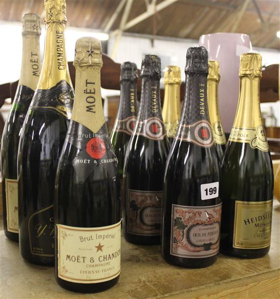 9 bottles of Champagne, including 2 magnums
